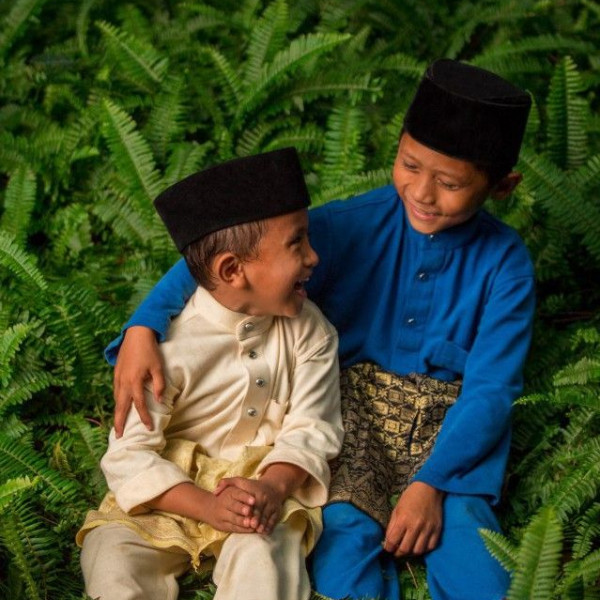 Baju Melayu Lacoste For Kids - Royal Blue