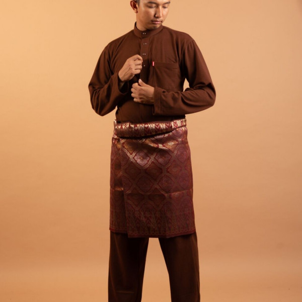 Baju Melayu Lacoste - Dark Brown